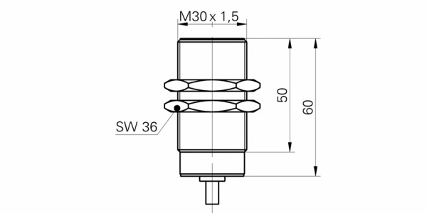 IWRM 30U9501 傳(chuan) 感器的尺寸圖