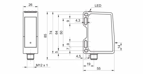 OM70-L0250.HH0240.VI 的產品尺寸圖